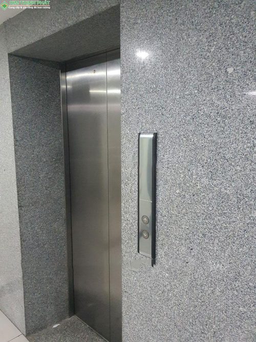 Đá Trắng Bình Định (Trắng Muối Tiêu) ốp mặt tiền cầu thang máy